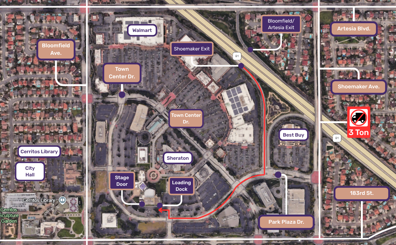 map of CCPA truck routes
